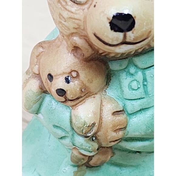 Bear Wearing Pjs Holding Teddy Bear 2 1/2" Santa Christmas Ornament Home Decor - Picture 2 of 12